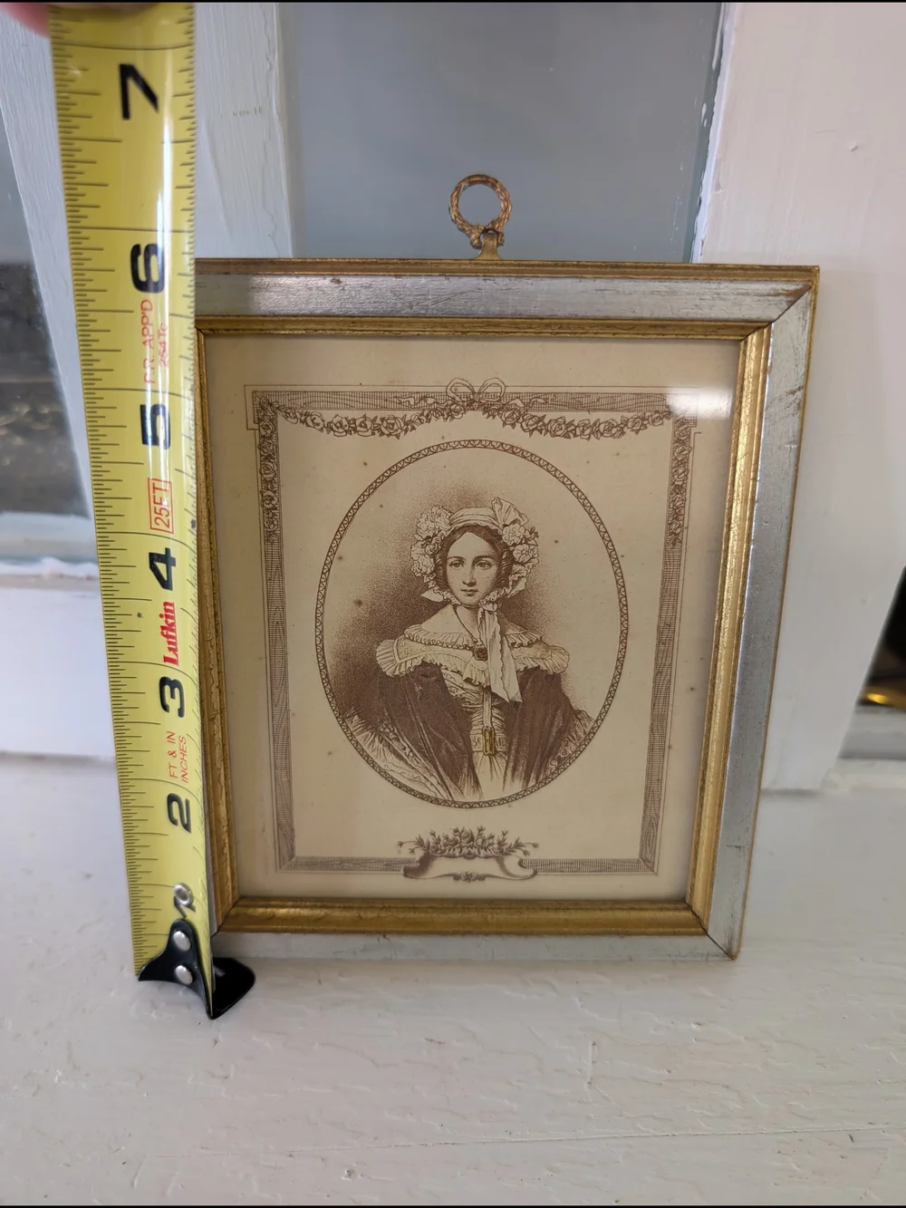 Vintage  Gold and Silver Framed Portrait Art - Unbranded
